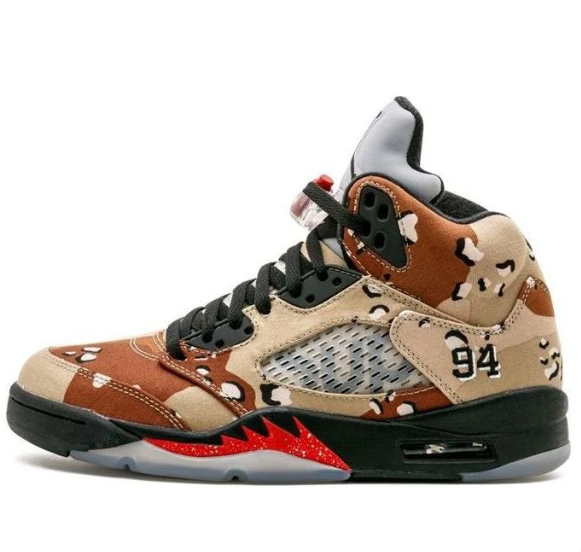 Air Jordan 5 Retro x Supreme 'Desert Camo' 824371-201