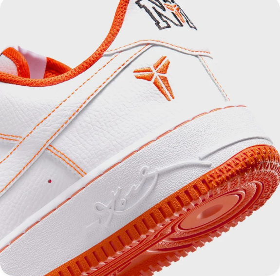 Nike Air Force 1 Low Protro - White  Safety Orange$145