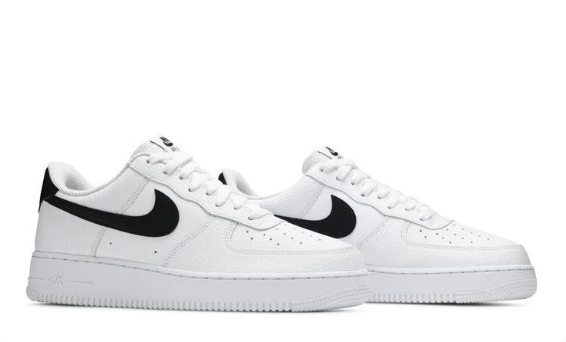 Nike Air Force 1 Low '07 'White Black Pebbled Leather'