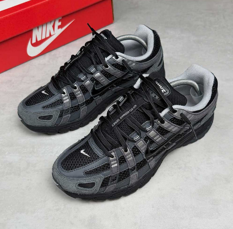 Nike P-6000 Suede 'Anthracite Black Chrome Metallic Silver'