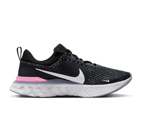 Nike React Infinity Run Flyknit 3 'Black Grey Pink' DZ3014-001