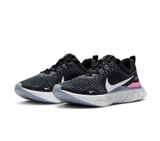 Nike React Infinity Run Flyknit 3 'Black Grey Pink' DZ3014-001