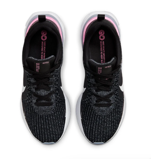 Nike React Infinity Run Flyknit 3 'Black Grey Pink' DZ3014-001